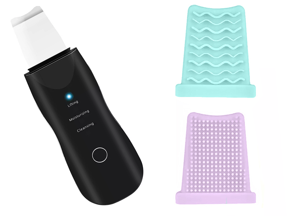 Wireless Ultrasonic Facial Scrubber (Cavitation Peeling), 3 Modes