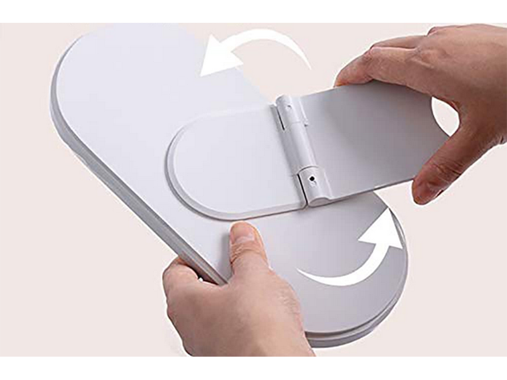 Meikapa Kosmētikas Organaizers ar Spoguli un LED Gaismu, Balts | Makeup Case Organaizer with LED Mirror