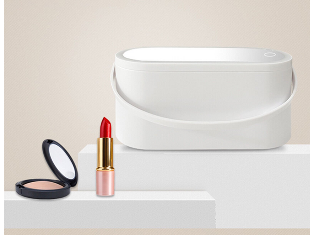 Meikapa Kosmētikas Organaizers ar Spoguli un LED Gaismu, Balts | Makeup Case Organaizer with LED Mirror