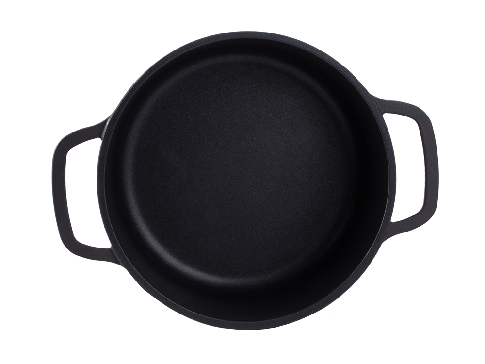 Aluminum Pot / Roasting Pan with Lid, Non-Stick, 2.2L, Black