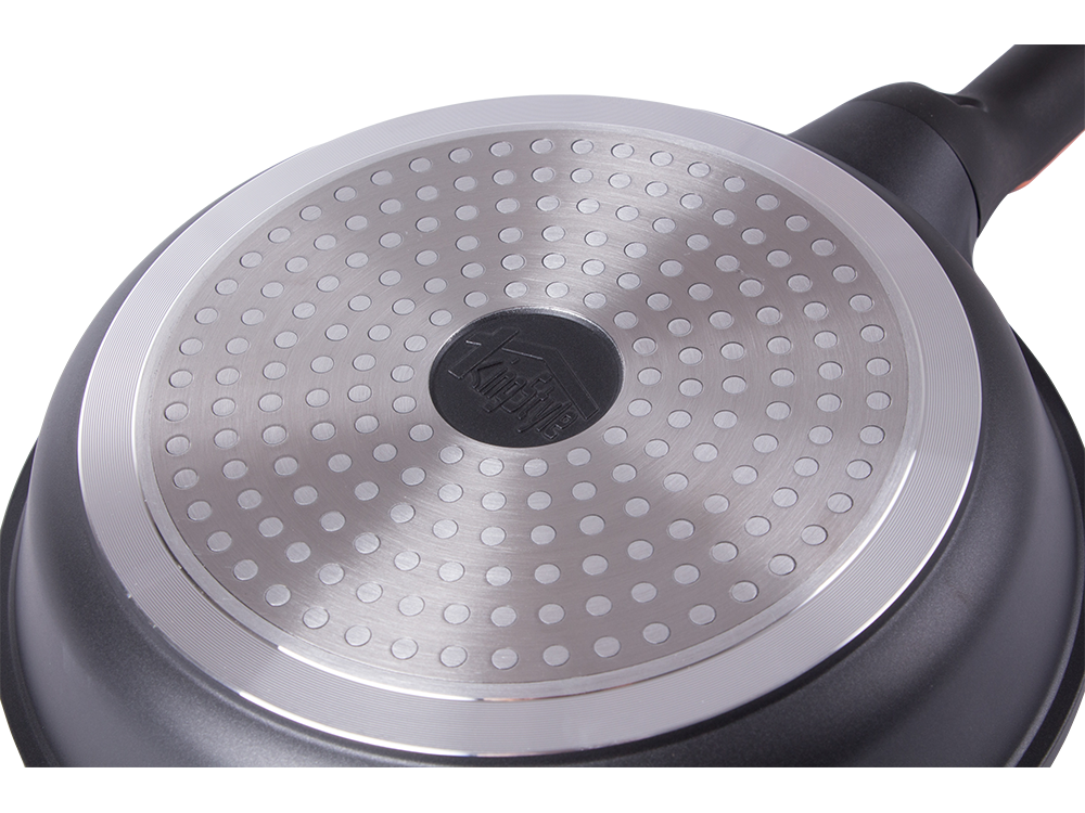 Non-Stick Frying Pan, Induction & Gas Compatible, 24cm, Black