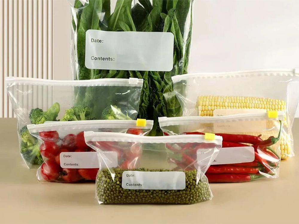 Reusable Food Storage Bags with Slider Zipper, 600ml, 20 pcs
