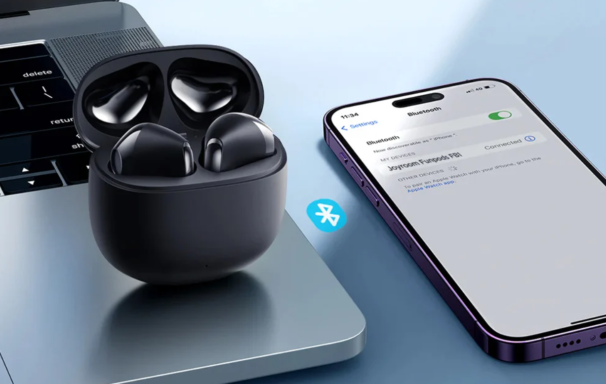 Joyroom Funpods JR-FB1 Беспроводные Наушники TWS, Чёрный | Wireless Bluetooth Earphones...