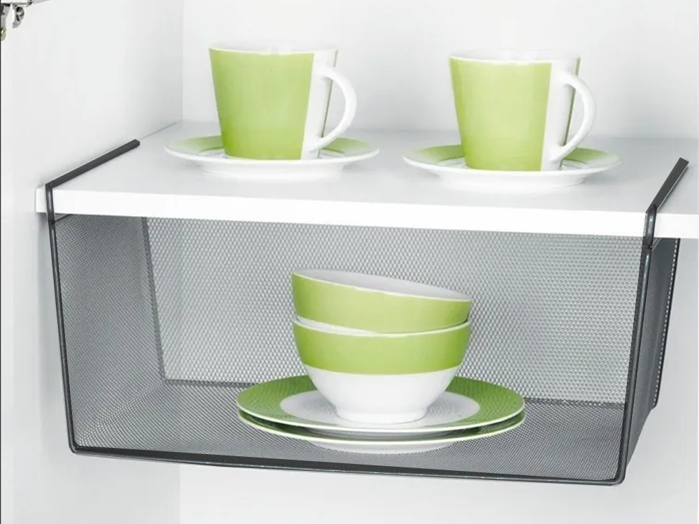 Plaukts Organizators Grozs Virtuvei un Vannas Istabai Zem Plaukta, Dažādas krāsas | Self-adhesive Kitchen and...