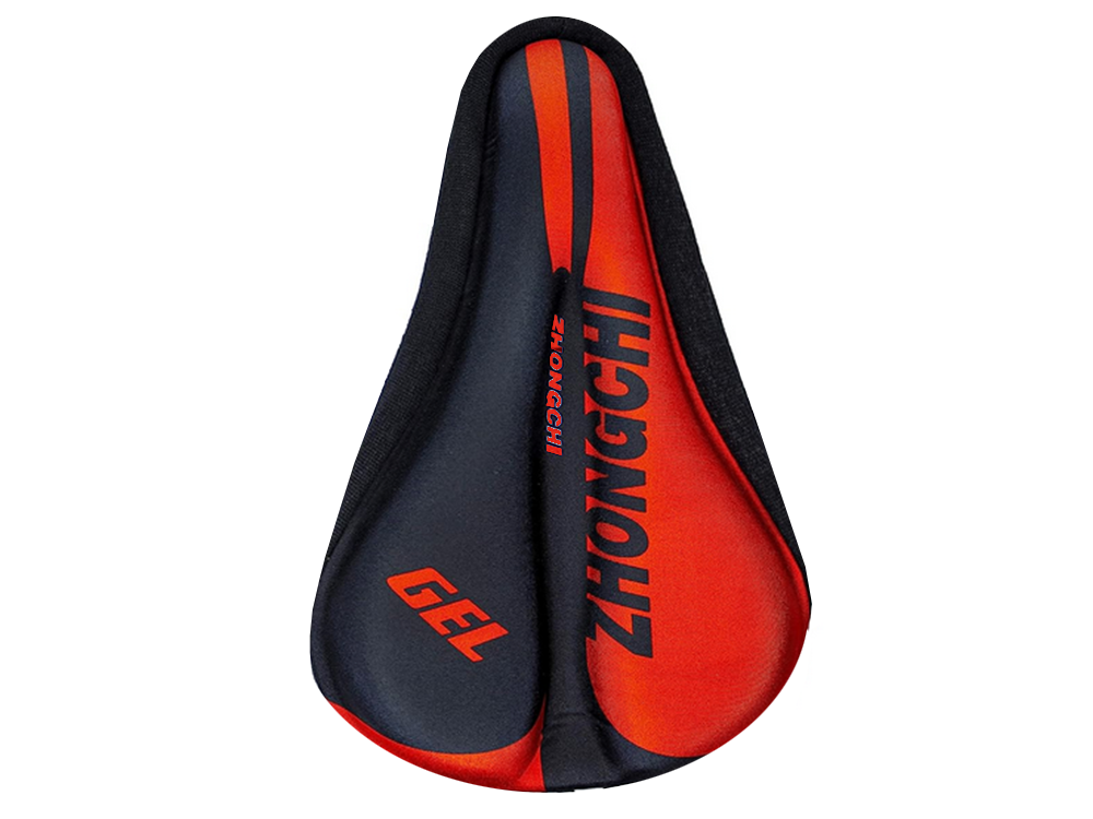 Shock-Absorbing 3D Gel Bicycle Saddle Cover, Red