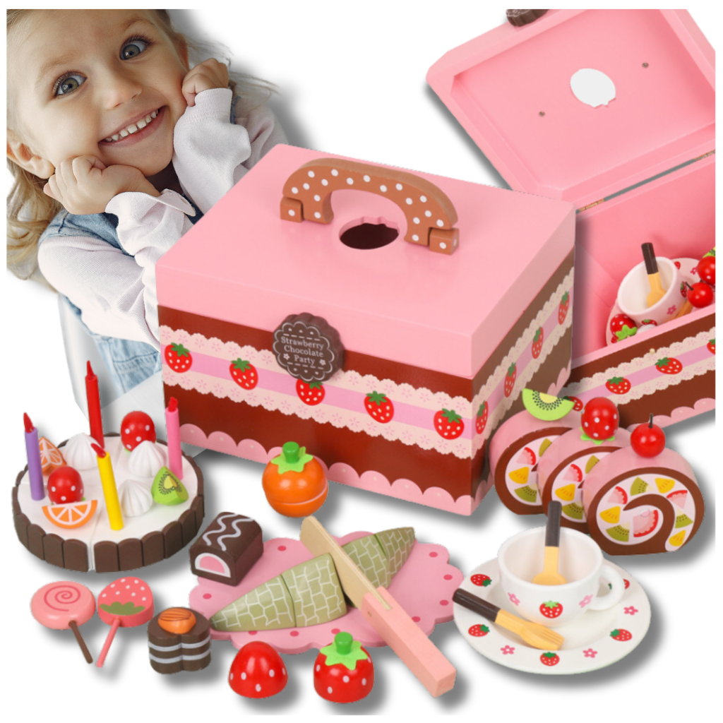 Bērnu Rotaļu Saldumu Komplekts (torte, saldā rulete, ledenes uz kociņa) | Kids Toy Sweets Cake Lollipops