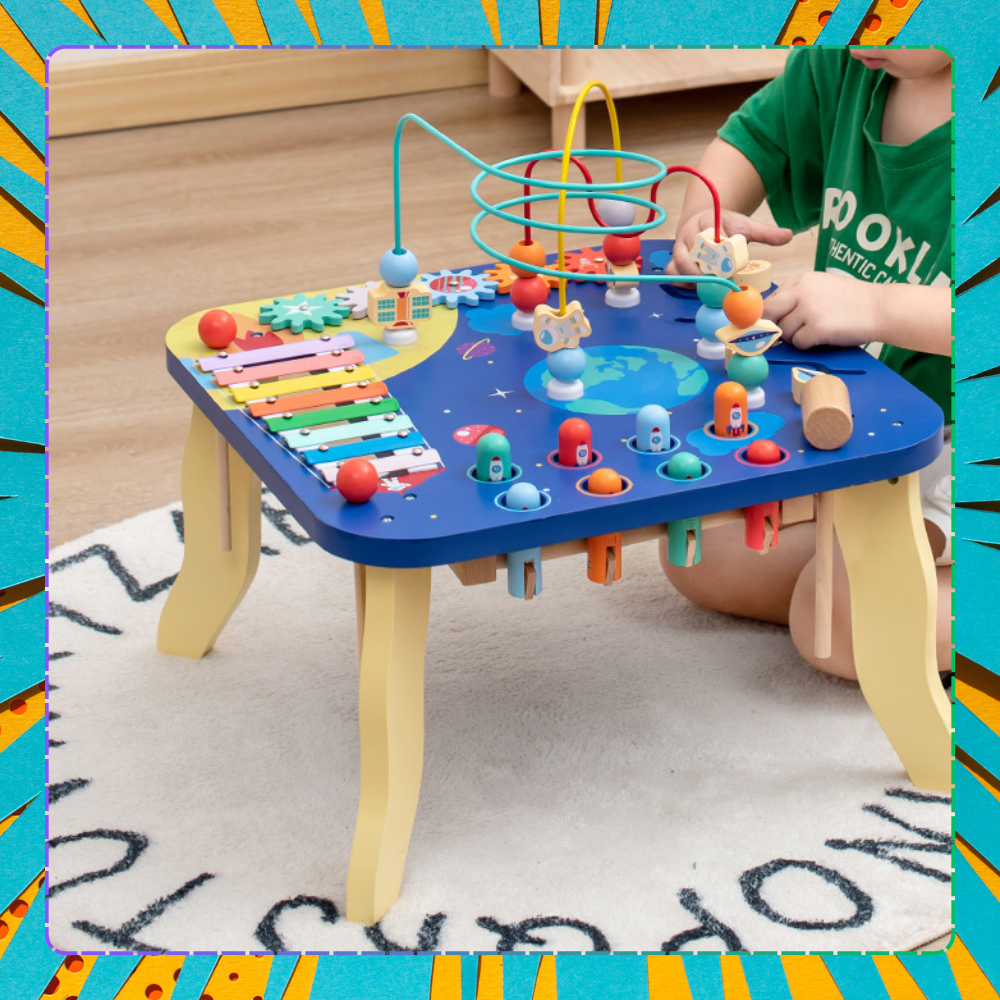 Musical Interactive Wooden Sensory Table Board for Kids