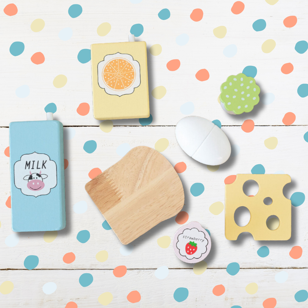 Bakalu Wooden Breakfast Play Set for Children KZ1210