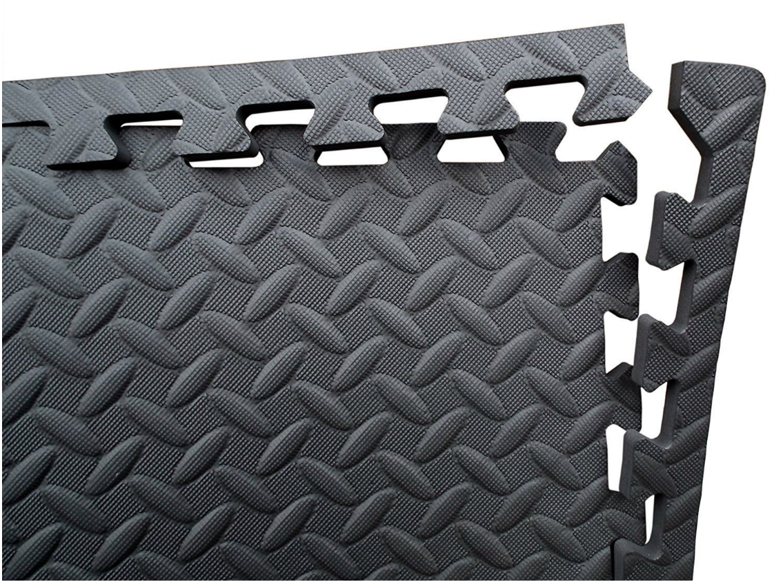 Bērnu Istabas Spēļu Grīdas Puzle Paklājs Putu Paklājiņš, 4 gab., Melns | Kids EVA Foam Floor Puzzle Mat