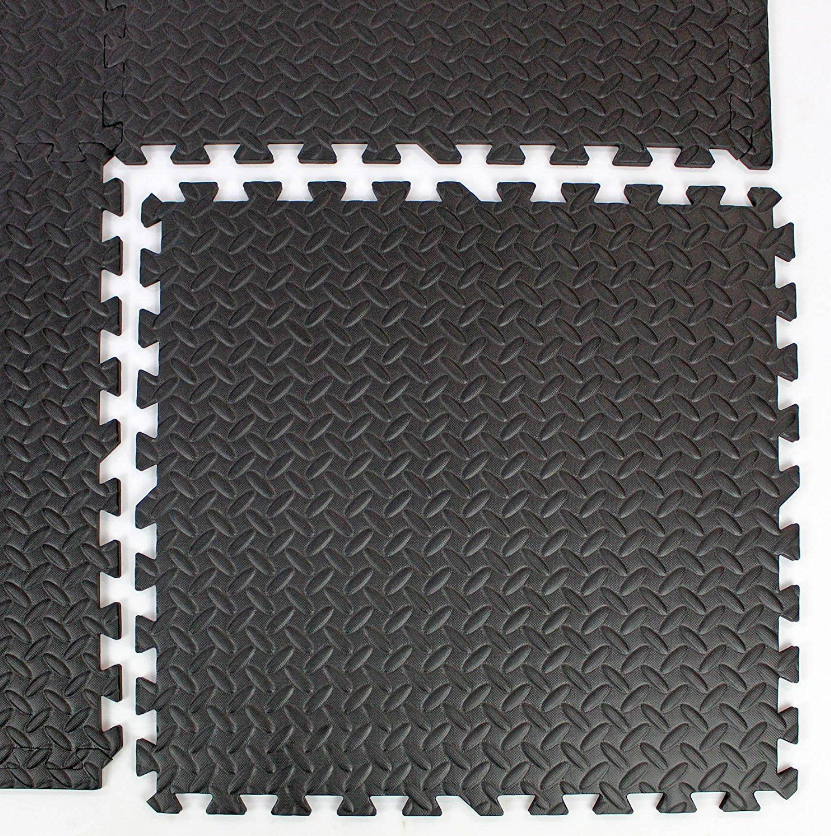 Bērnu Istabas Spēļu Grīdas Puzle Paklājs Putu Paklājiņš, 4 gab., Melns | Kids EVA Foam Floor Puzzle Mat