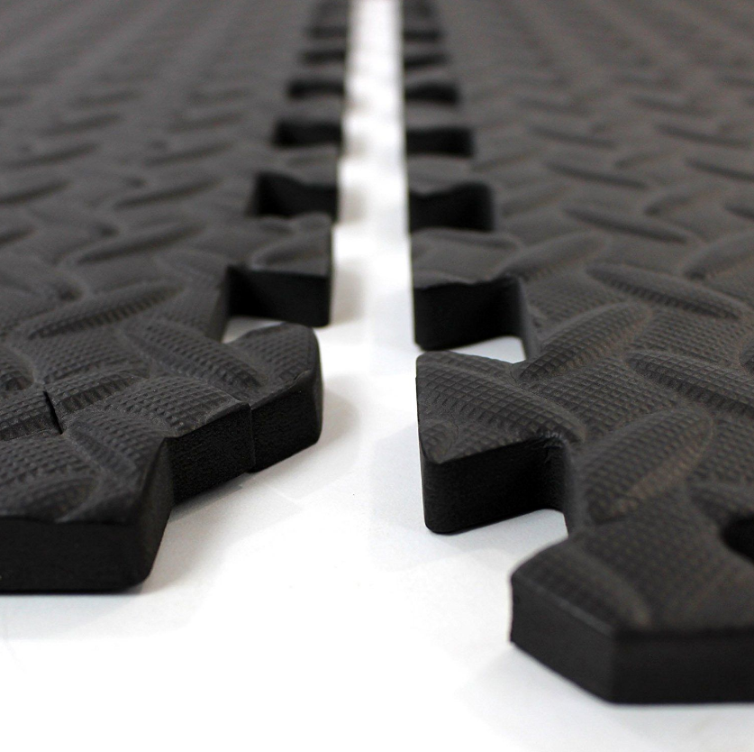Bērnu Istabas Spēļu Grīdas Puzle Paklājs Putu Paklājiņš, 4 gab., Melns | Kids EVA Foam Floor Puzzle Mat