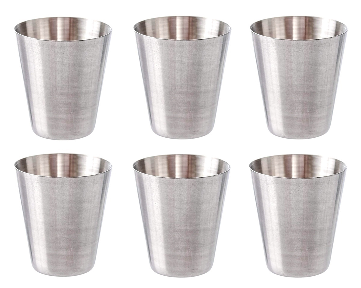 Tūrisma Degvīna Glāzītes Šotu Komplekts 6 gab. + Futrālis, 180 ml | Set of Tourist Shots Glasses