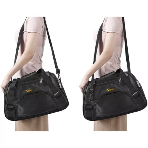 Suņu, kaķu, dzīvnieku pārnesāšanas transportēšanas soma, Melns | Cat Dog Carrier Bag