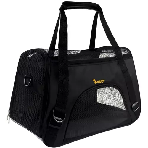 Suņu, kaķu, dzīvnieku pārnesāšanas transportēšanas soma, Melns | Cat Dog Carrier Bag