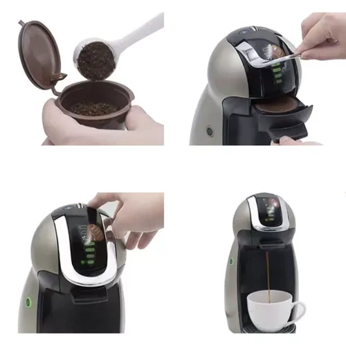 Reusable Refillable Coffee Capsules Pods for Dolce Gusto Coffee Machines, Set of 6