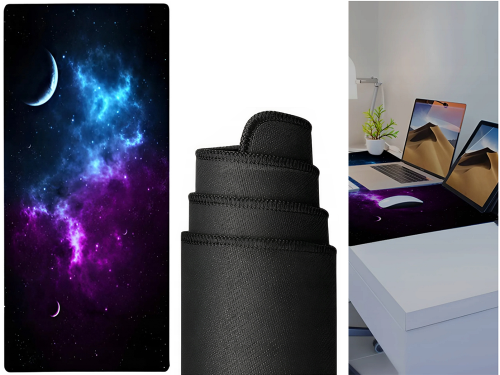 XXL Gaming Mouse Pad with Space Design, 80x30 cm