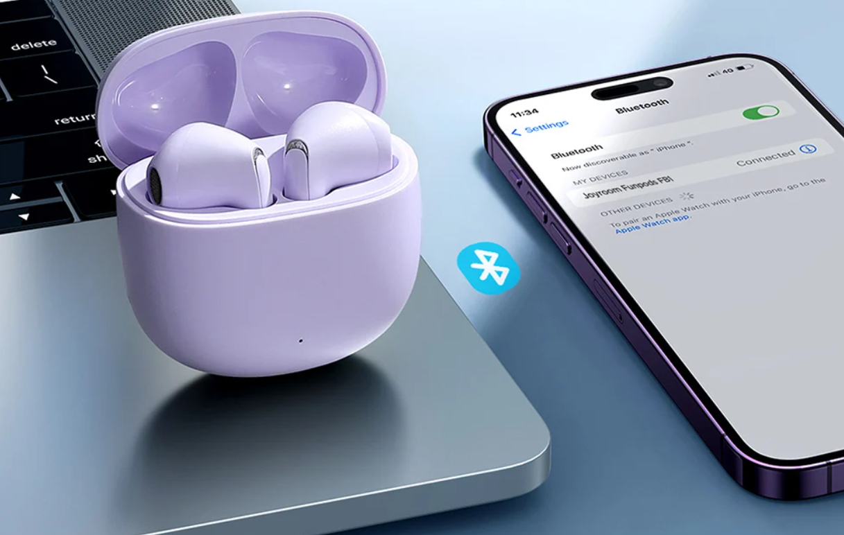 Joyroom Funpods JR-FB1 Wireless Bluetooth Earphones Earbuds TWS, Purple