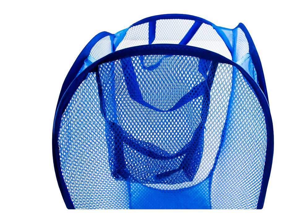 Foldable Laundry and Toy Basket, 40L, Blue