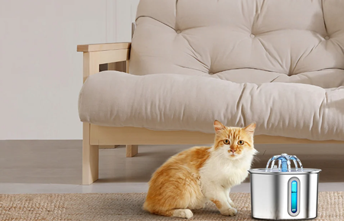 Oneisall PWF-001-1 Stainless Steel Water Fountain for Dogs and Cats, 2L