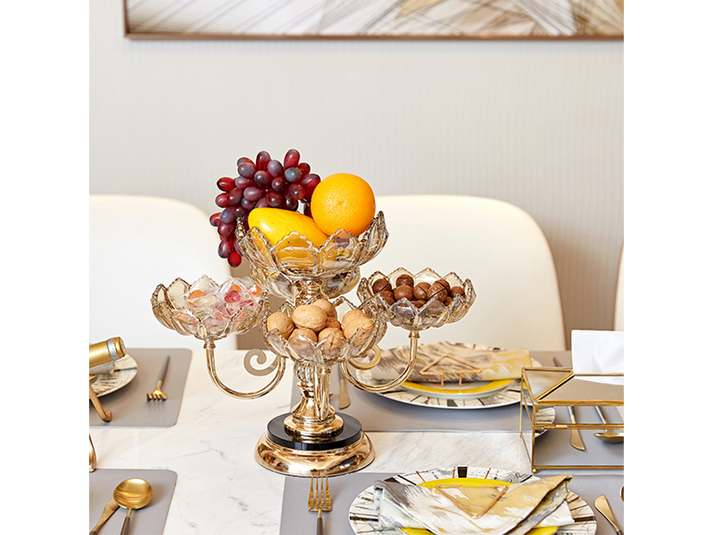 Two-Tier Rotating Serving Stand for Cakes, Fruits & Sweets, Transparent