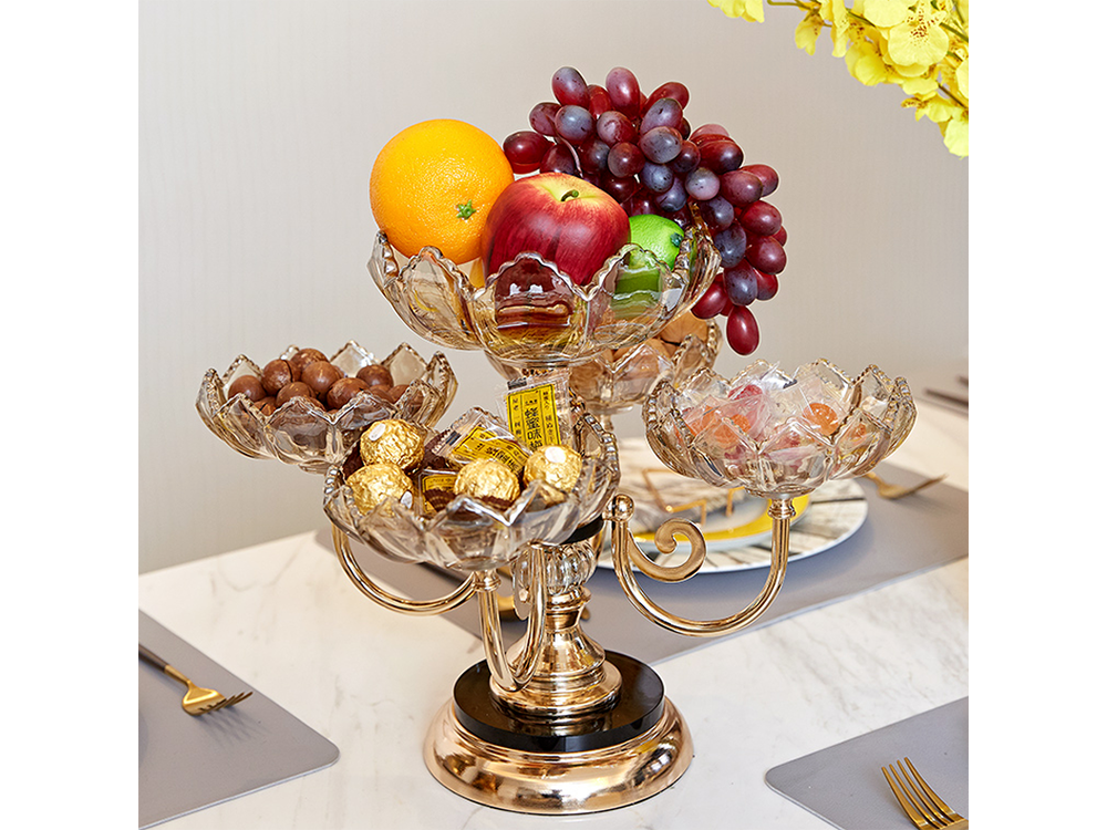 Two-Tier Rotating Serving Stand for Cakes, Fruits & Sweets, Transparent