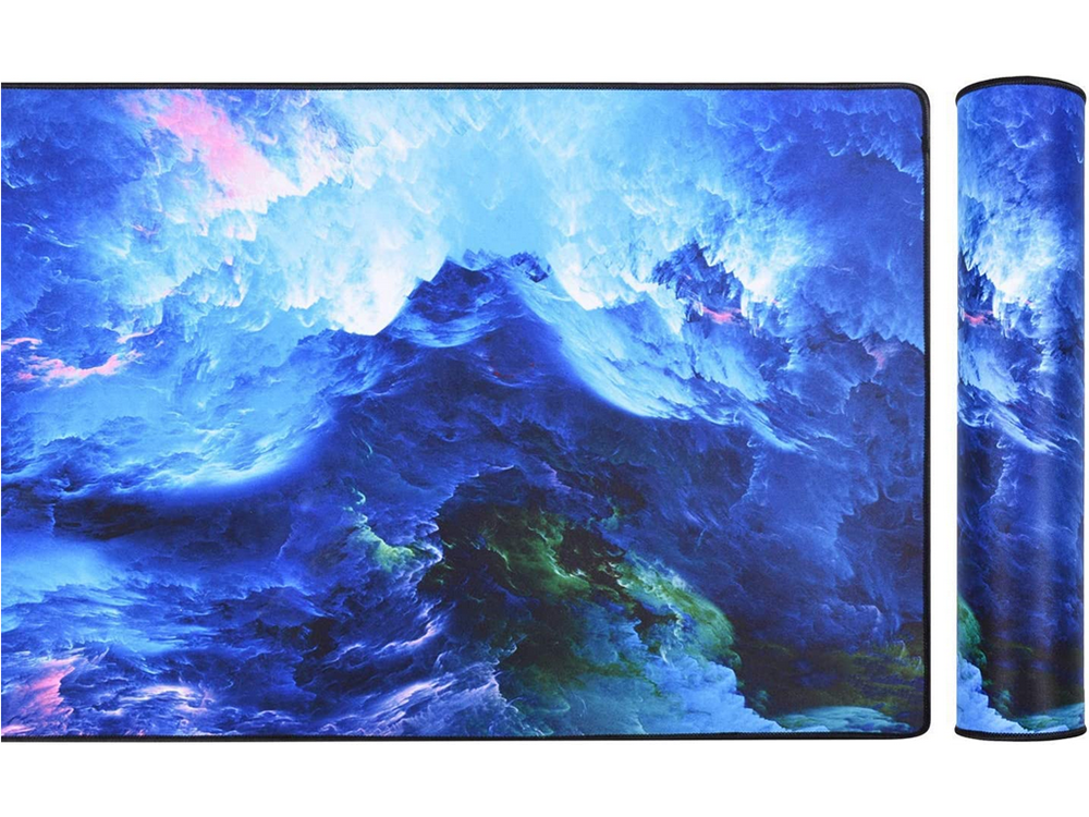 RGB Gaming Computer Table Carpet Mat Mouse LED Pad 90x40 cm, Cosmos