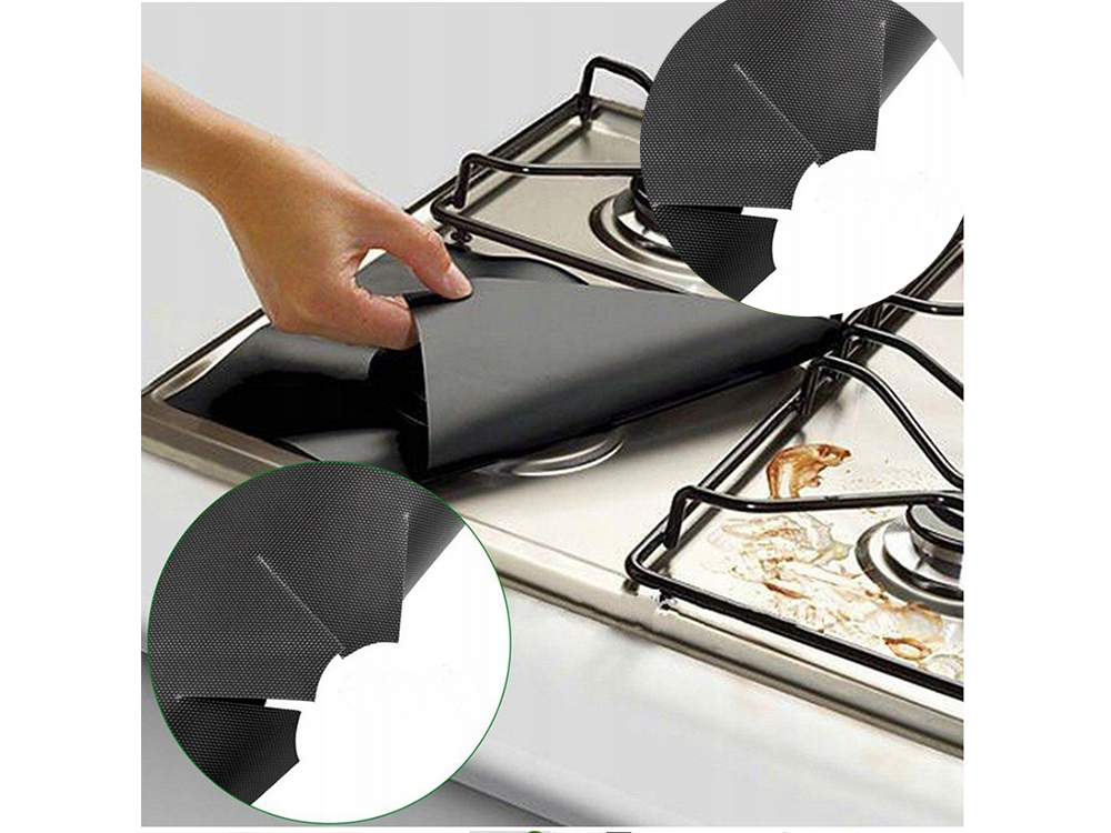 Тефлоновый защитный коврик для газовой плиты, 4 шт. | Teflon Gas Stove Burner...