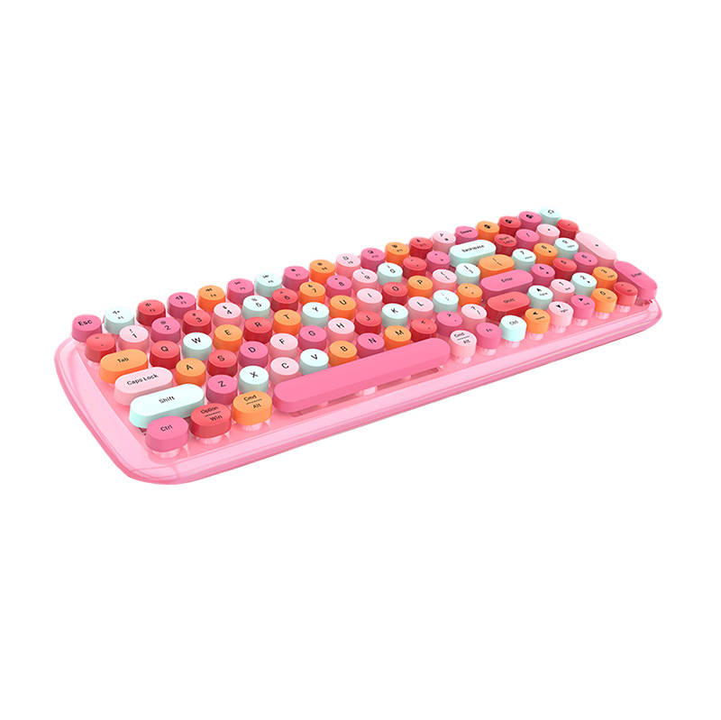 MOFII Candy BT Bezvadu mehāniskā tastatūra klaviatūra ar apgaismojumu Bluetooth/USB, rozā | Wireless Mechanical...