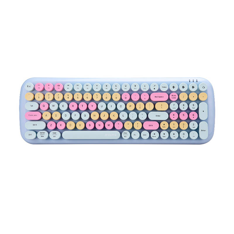 MOFII Candy BT Bezvadu mehāniskā tastatūra klaviatūra ar apgaismojumu Bluetooth/USB, zils | Wireless Mechanical...