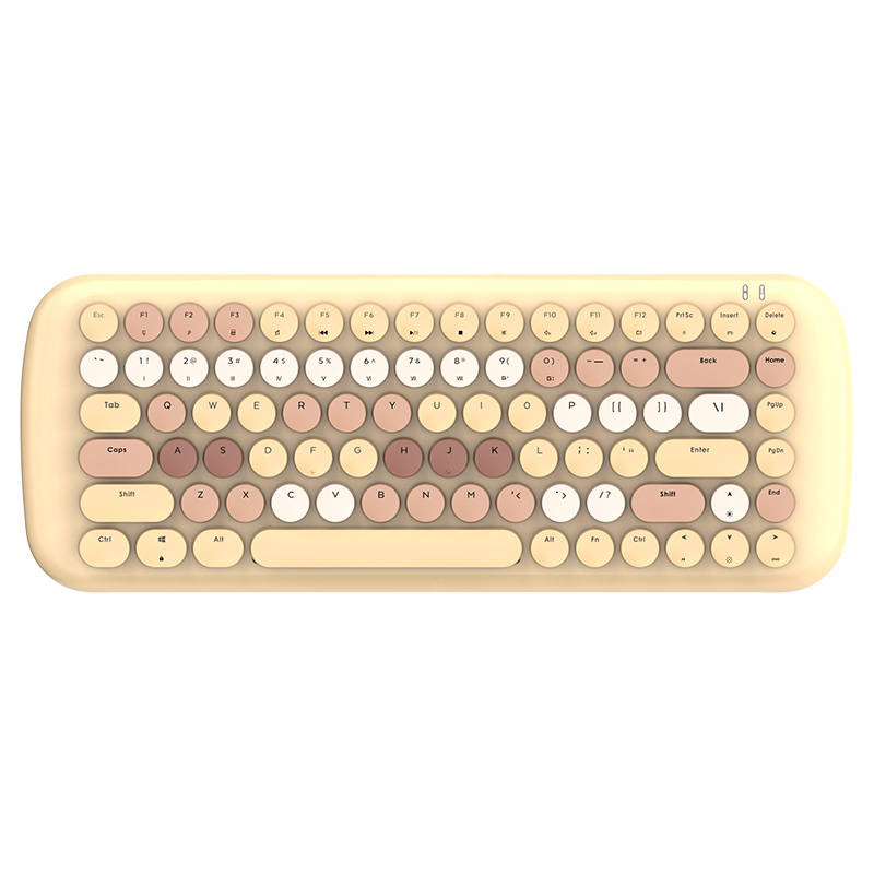 MOFII Candy BT Bezvadu mehāniskā tastatūra klaviatūra ar apgaismojumu Bluetooth/USB, dzeltens | Wireless Mechanical...