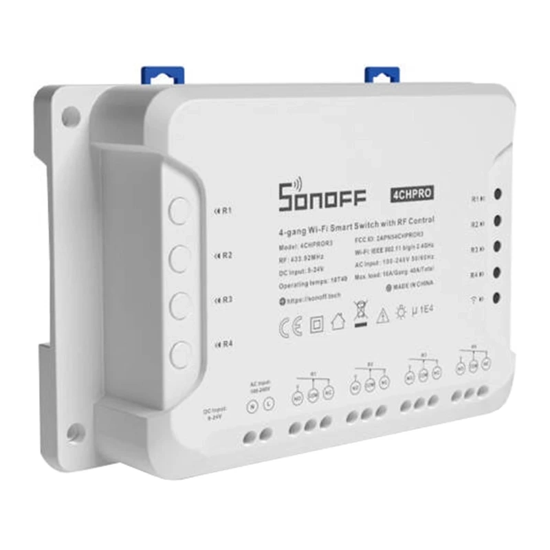 Sonoff 4 kanālu viedais Wi-Fi slēdzis ar RF vadību