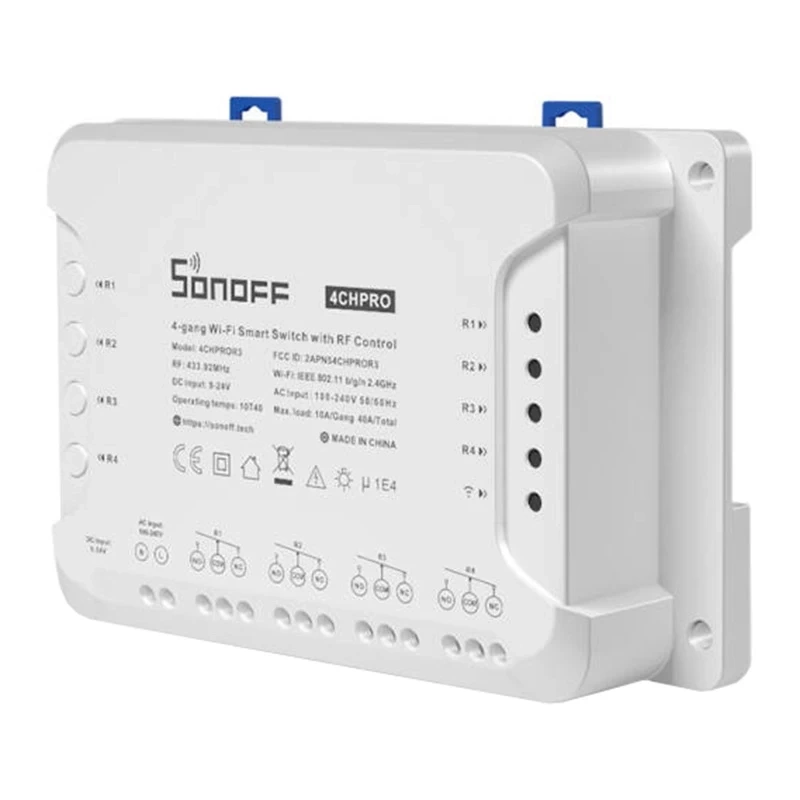 Sonoff 4 kanālu viedais Wi-Fi slēdzis ar RF vadību