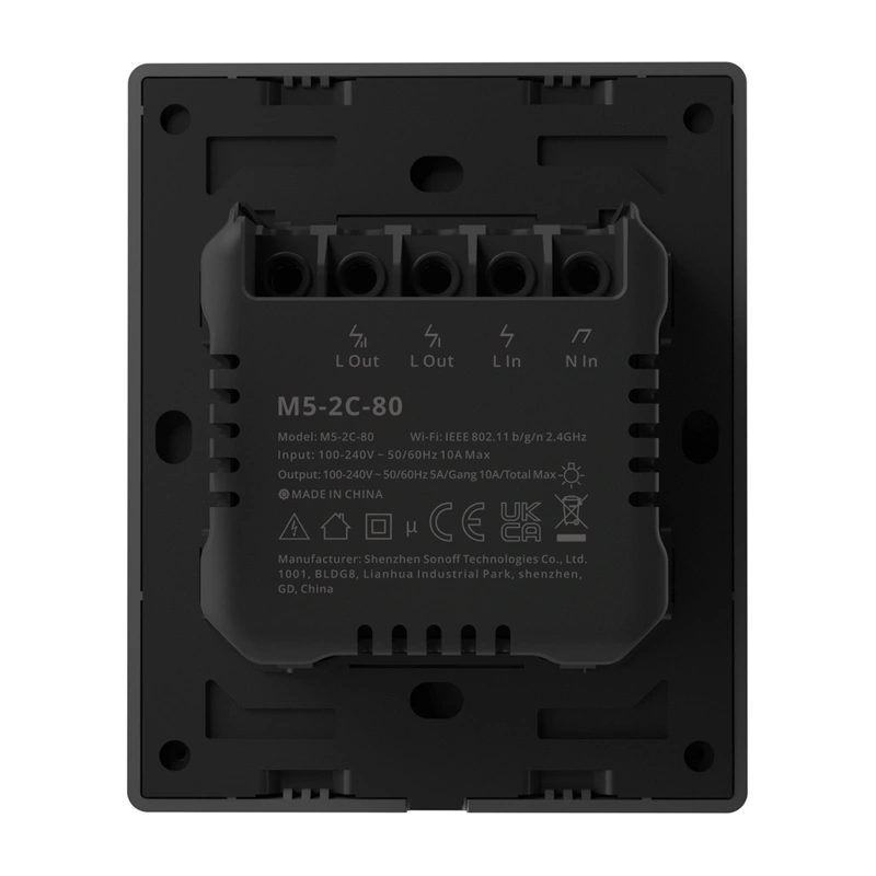 Умный настенный выключатель Sonoff M5-2C-80 Wi-Fi 2 канала