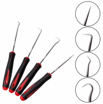 Āķu komplekts ar rokturi 4el. | Set of hooks with handle
