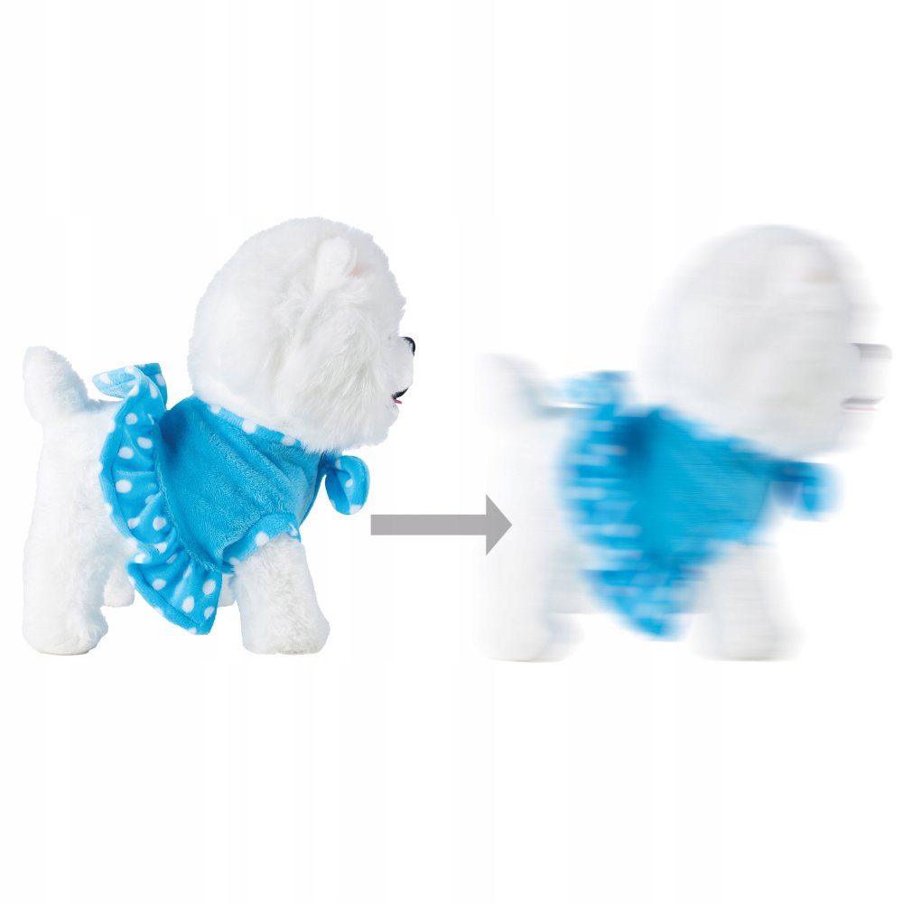 Interaktīva rotaļlieta, plīša suns ar pavadiņu | Interactive Toy Plush Dog with Leash (2)