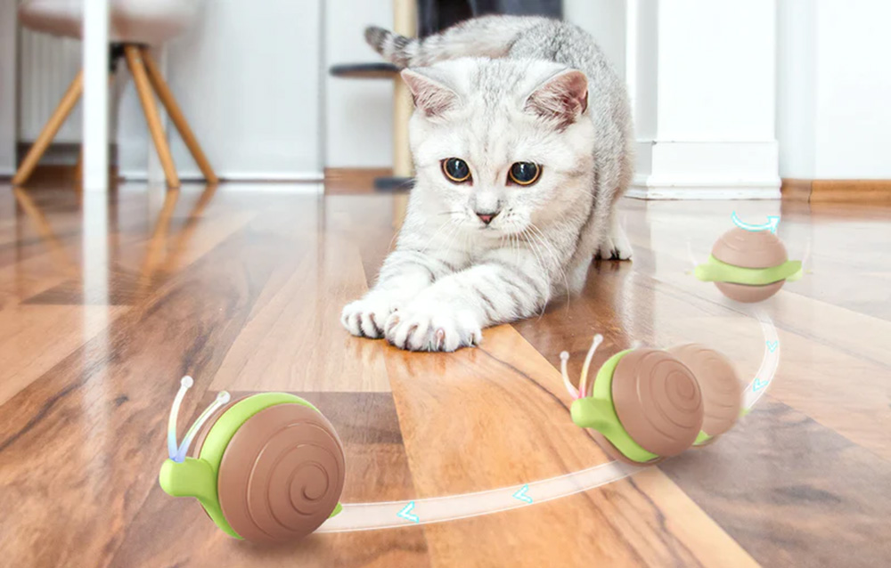 Cheerble Wicked Snail Interaktīvā Gudrā Bumba Ripulis Spēļmanta Mājdzivniekiem Sunim Kaķim | Smart Sensor Play... (5)