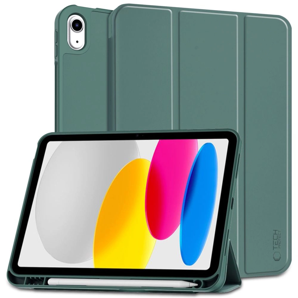 Apple iPad (2022) 10.9" (A2757 A2696) 10 gen. Tech-Protect SC Pen Protective Cover Case, Green | Planšetes Vāciņš...