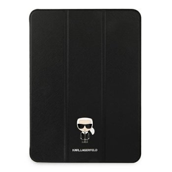 Karl Lagerfeld Saffiano Ikonic Karl maciņš iPad Pro 11" (2021) - Melns