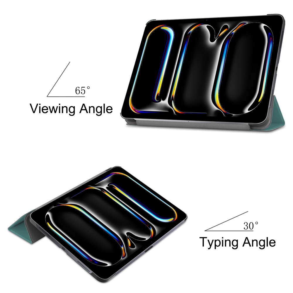 Apple iPad Pro 11'' (2024) (A2837 A2925) PU Leather Protective Tri-fold Book Case Cover, Green | Planšetes Vāciņš... (4)