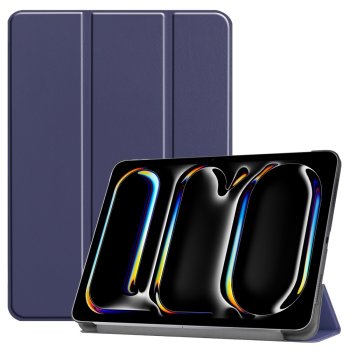 Apple iPad Pro 11'' (2024) (A2837 A2925) PU Leather Protective Tri-fold Book Case Cover, Blue | Planšetes Vāciņš...
