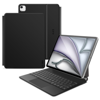 Apple iPad Pro 12.9 (2020 2021 2022) Tech-Protect SC Magnetic Case Cover with Bluetooth Keyboard, Black | Vāks Apvalks...