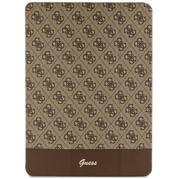 Etui Guess 4G Stripe Allover na iPad Pro 12.9" - brązowe