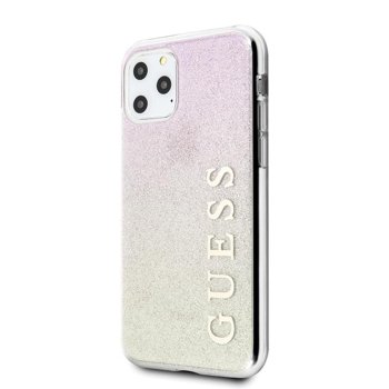 Guess GUHCN65PCUGLGPI iPhone 11 Pro Max rozā zelta/zelta cietais futrālis Gradient Glitter | rose gold/gold pink hard...