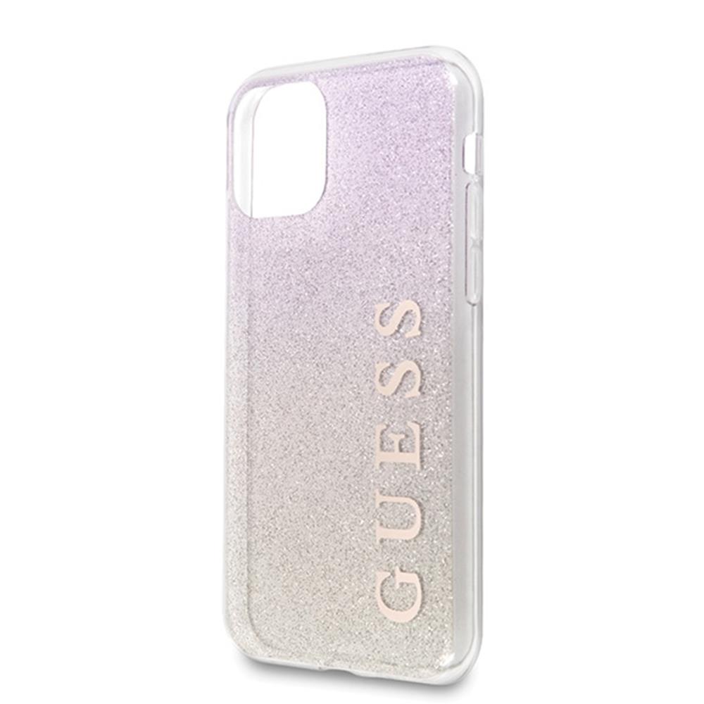 Guess GUHCN65PCUGLGPI iPhone 11 Pro Max rozā zelta/zelta cietais futrālis Gradient Glitter | rose gold/gold pink hard... (0)