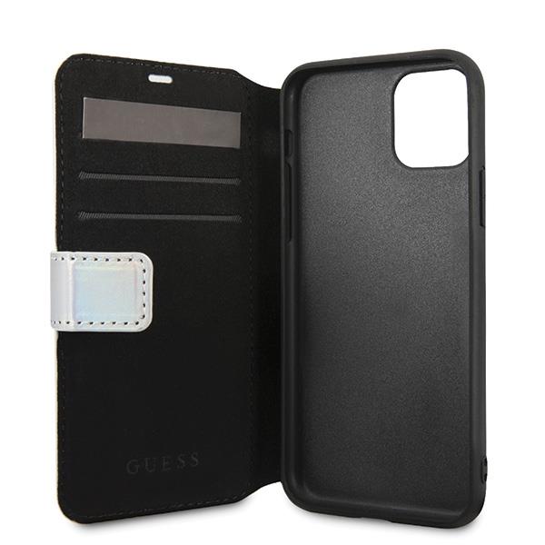 Apple iPhone 11 Pro Max 6.5'' Guess Iridescent Bookcase Cover (GUFLBKN65BLD), Silver | Telefona Maciņš Vāks Apvalks... (1)