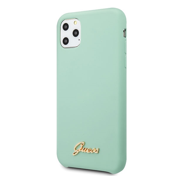Apple iPhone 11 Pro Max 6.5'' Guess Silicone Vintage Gold Logo Case Cover (GUHCN65LSLMGG), Green | Telefona Maciņš... (0)