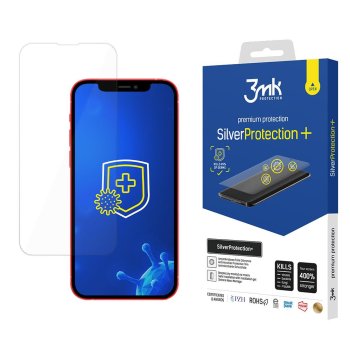 Apple iPhone 13 mini 5.4'' 3MK Silver Protect+ Antibacterial Screen Protector | Antibakteriāla Telefona Aizsargplēve