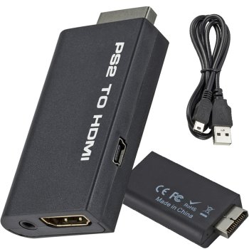 PS2 uz HDMI audio adapteris PlayStation 2 spēlēm, melns