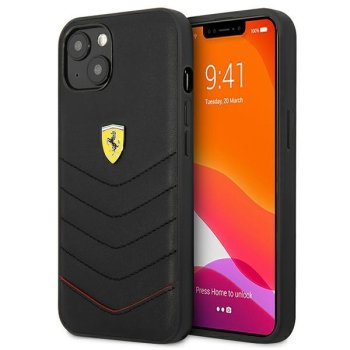 Ferrari iPhone 13 mini vāciņš Off Track Quilted, melns