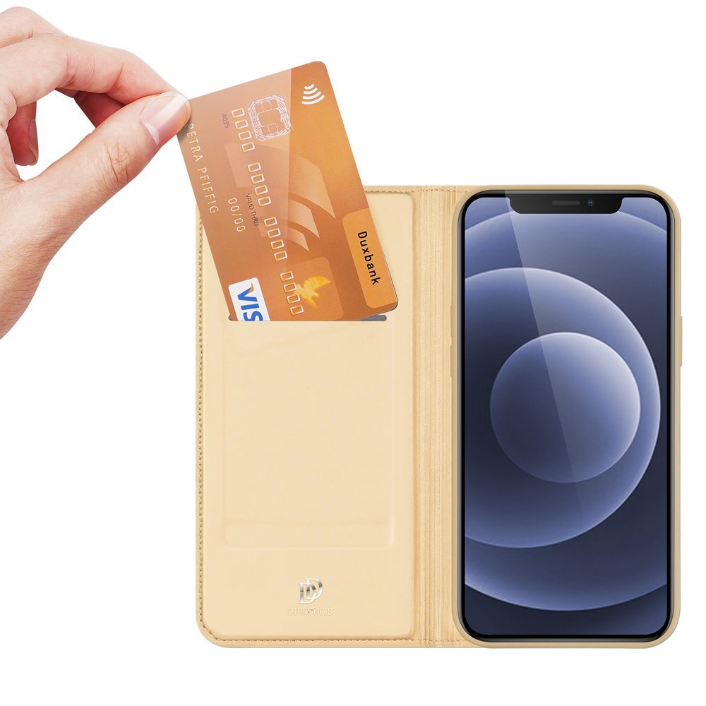 Apple iPhone 13 mini 5.4'' DUX DUCIS Magnetic Book Case Cover, Gold | Telefona Vāciņš Maciņš Apvalks Grāmatiņa (0)